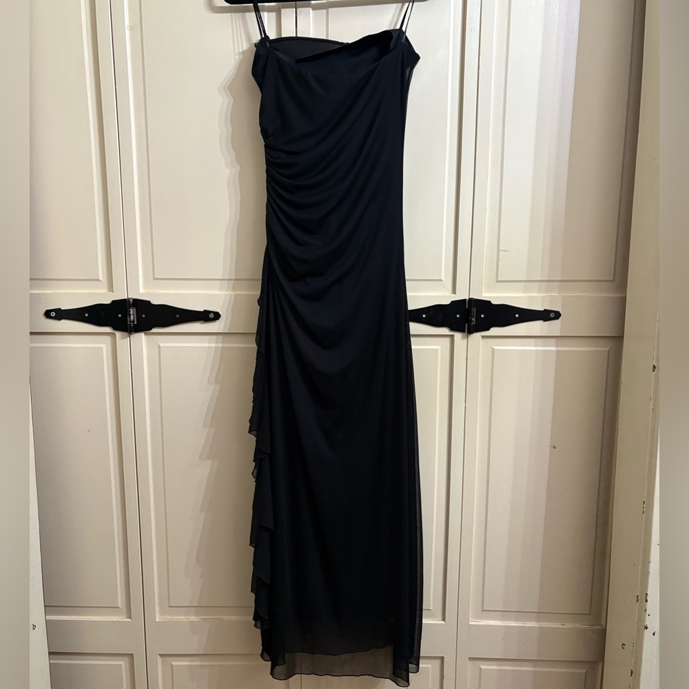 Black Strapless Maxi Dress